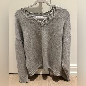 Parke V-neck Gray Knit Sweater